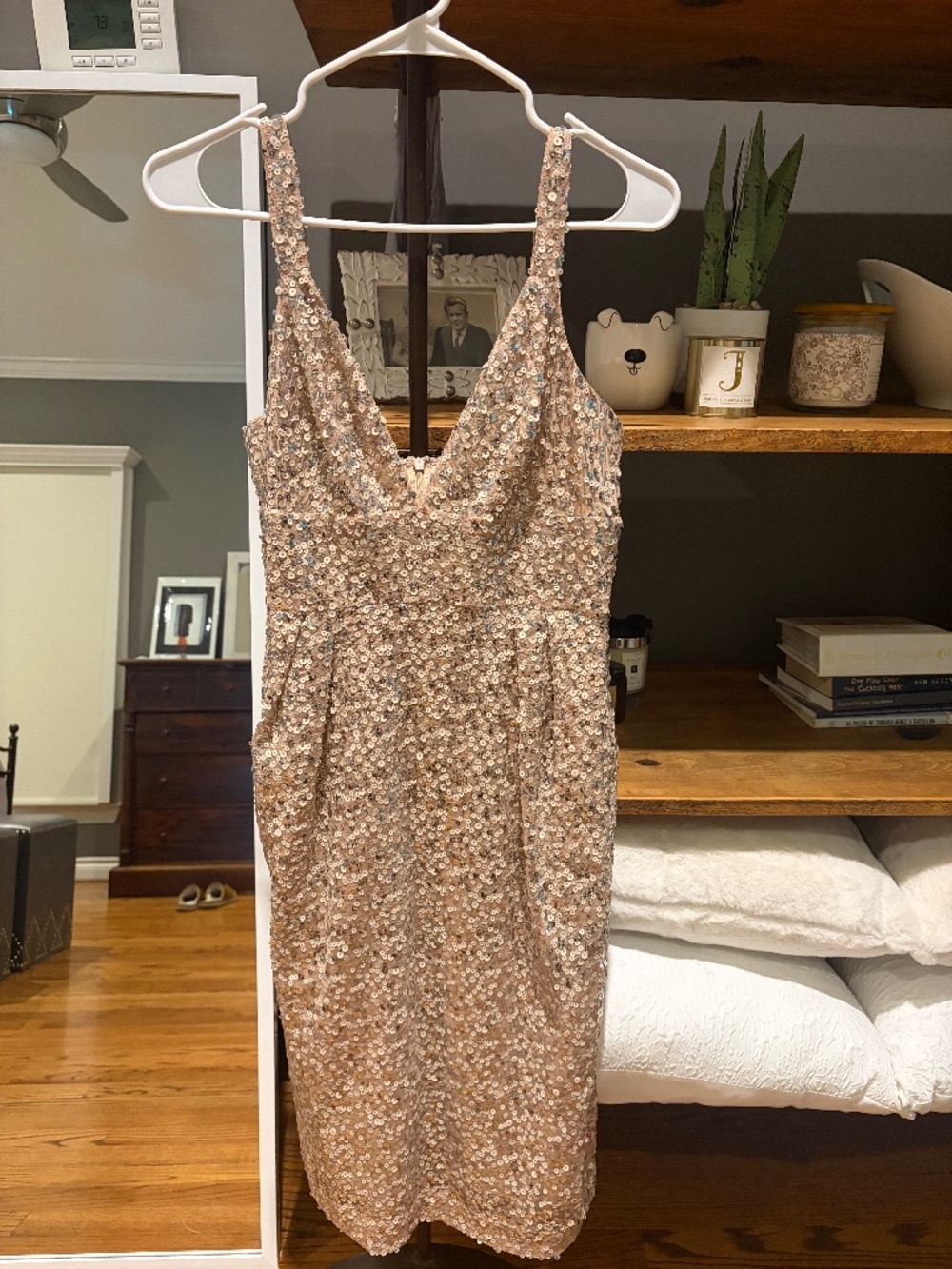 JILL JILL STUART Sequin Midi Cocktail Dress